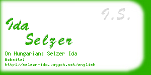 ida selzer business card